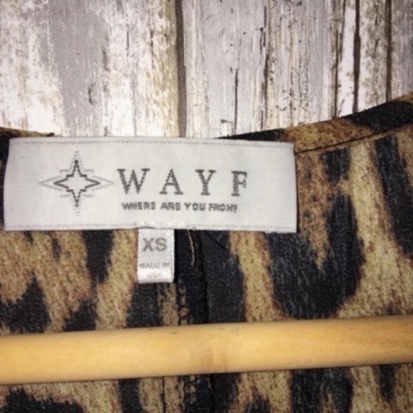 WAYF Cheetah High Low Drop Blouse - Picture 5 of 5